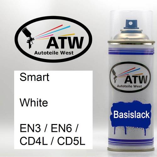 Smart, White, EN3 / EN6 / CD4L / CD5L: 400ml Sprühdose, von ATW Autoteile West.